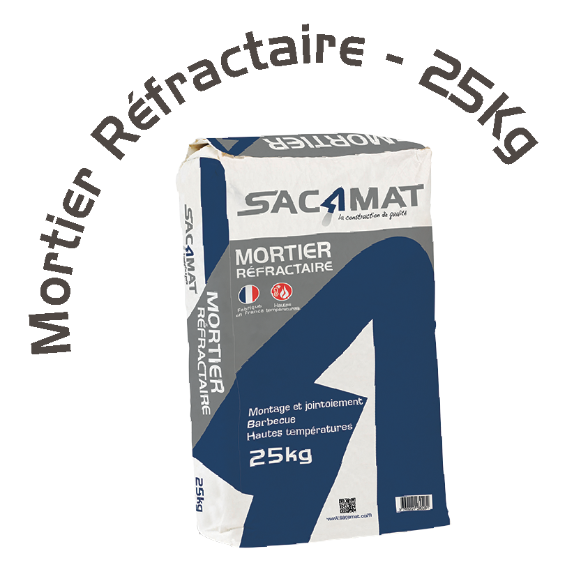 MORTIER RÉFRACTAIRE – 25 KG
